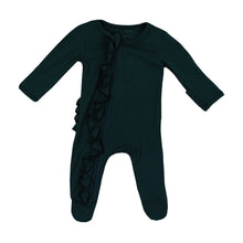 Load image into Gallery viewer, Ruffle 2 Way Zip Romper - Dark Teal