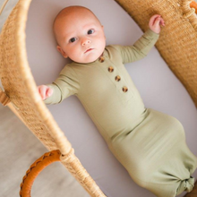 Load image into Gallery viewer, Knotted Baby Gown - Sage