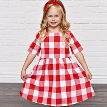 Load image into Gallery viewer, Red Gingham Dress