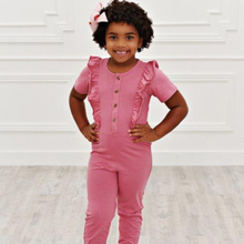 Load image into Gallery viewer, Ruffle Pocket Jumpsuit - Mulberry