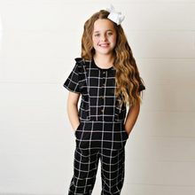 Load image into Gallery viewer, Ruffle Pocket Jumpsuit - Window Pane