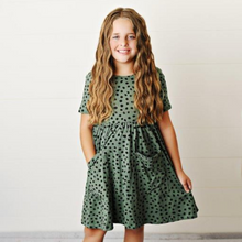 Load image into Gallery viewer, Fern w/ Spots Twirl Dress