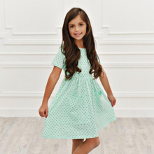 Load image into Gallery viewer, Polka Dot Mint Twirl Dress