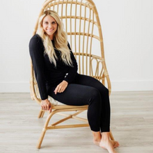 Load image into Gallery viewer, Black - Women's Long Sleeve Lounge Set