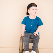 Load image into Gallery viewer, Henley Tee - Cobalt