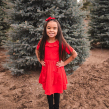 Load image into Gallery viewer, Red Ruffle Twirl Dress