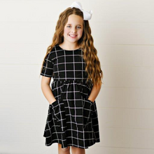 Load image into Gallery viewer, Window Pane Twirl Dress