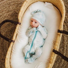 Load image into Gallery viewer, 2 Way Zip Romper - Marbled Aquamarine