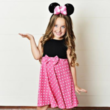 Load image into Gallery viewer, Pink Girl Mouse Dress