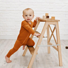Load image into Gallery viewer, 2 Way Zip Romper - Cognac