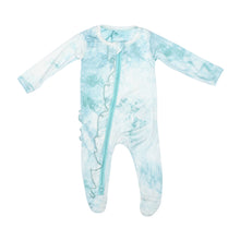 Load image into Gallery viewer, Ruffle 2 Way Zip Romper - Marbled Aquamarine