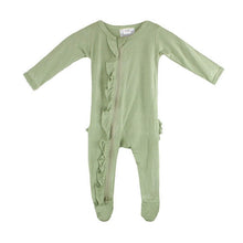 Load image into Gallery viewer, Ruffle 2 Way Zip Romper - Sage
