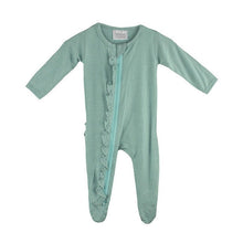 Load image into Gallery viewer, Ruffle 2 Way Zip Romper - Turquoise