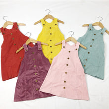 Load image into Gallery viewer, Yellow Corduroy Dress (Final Sale*)