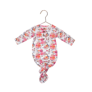 Knotted Baby Gown - Flower