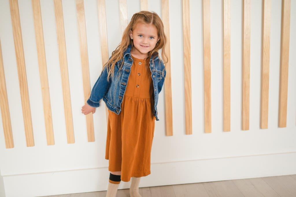 Girls' Honey Button Twirl Dress
