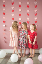 Load image into Gallery viewer, Pink Hearts Twirl Dress