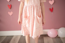 Load image into Gallery viewer, Pink Hearts Twirl Dress