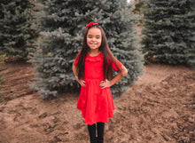 Load image into Gallery viewer, Red Ruffle Twirl Dress