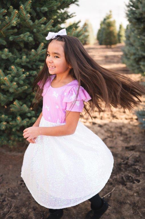Girls' Unicorn Sequin Twirl Dress | Presley Couture 7/8 Girls' Unicorn Sequin Twirl Dress | Presley Couture 7/8