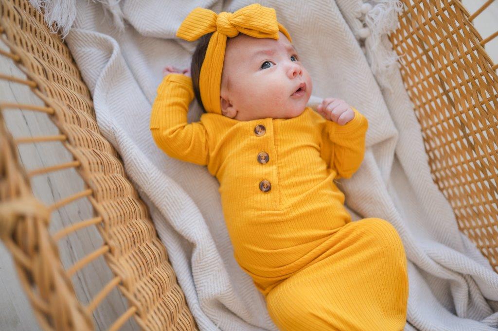 Mustard best sale baby outfit