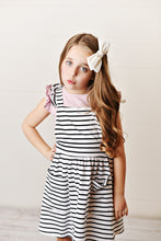 Load image into Gallery viewer, Softest Pinafore - Striped Black &amp; White (Final Sale*)