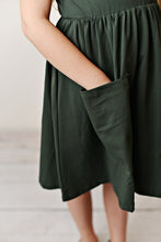 Load image into Gallery viewer, Army Green Ruffle Twirl Dress
