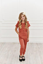 Load image into Gallery viewer, Ruffle Pocket Jumpsuit - Rust