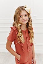 Load image into Gallery viewer, Ruffle Pocket Jumpsuit - Rust