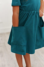 Load image into Gallery viewer, Teal Twirl Dress