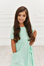 Load image into Gallery viewer, Polka Dot Mint Twirl Dress