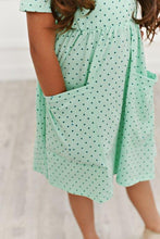 Load image into Gallery viewer, Polka Dot Mint Twirl Dress