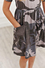 Load image into Gallery viewer, Faded Camo Twirl Dress