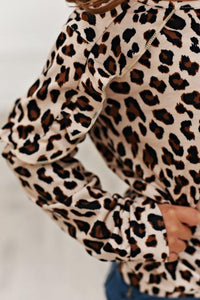 Long Sleeve Double Ruffle - Leopard