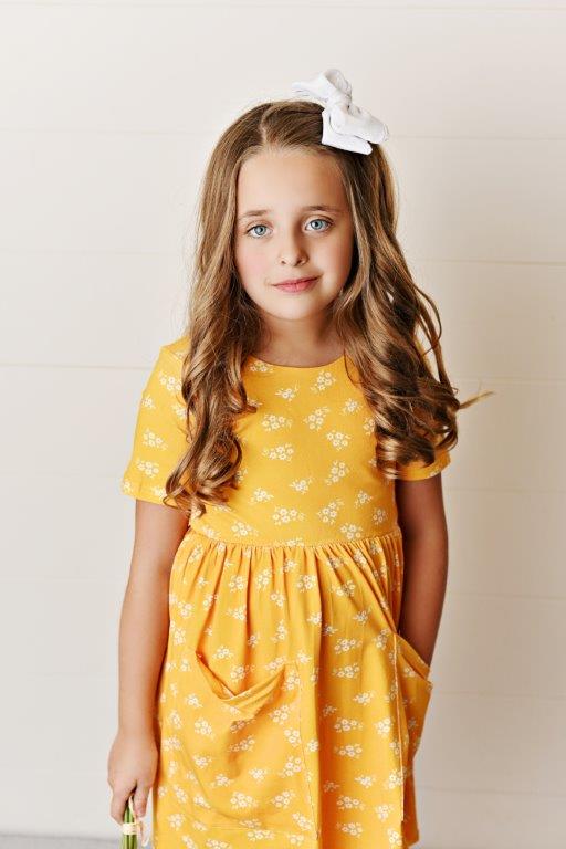 yellow dress girl Yellow Flower Twirl Dress For Girls & Toddlers
