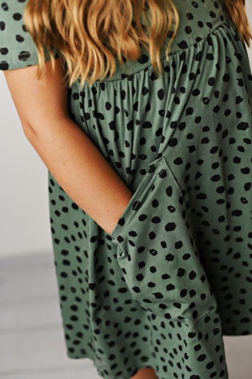green emerald velvet dress GGR Rockabilly Halter Dress in Green with White Polka Dots