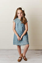 Load image into Gallery viewer, Lace Dress - Ash Blue