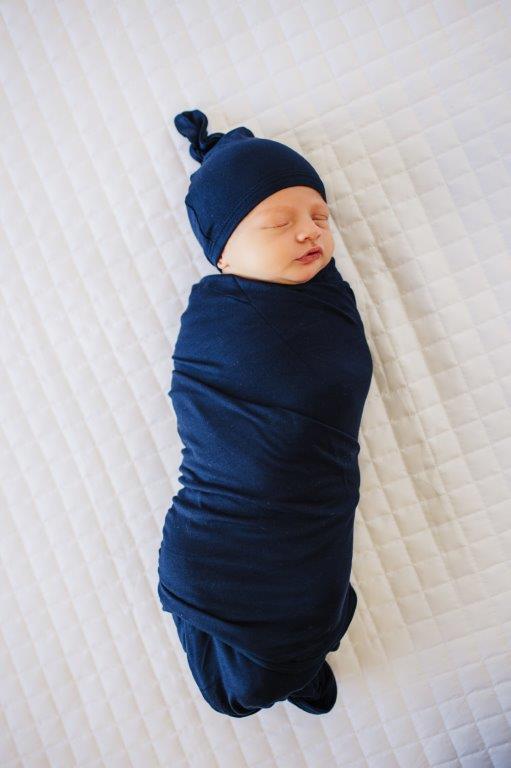 Navy blue swaddle blanket hot sale