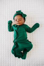 Load image into Gallery viewer, Ruffle 2 Way Zip Romper - Emerald Green