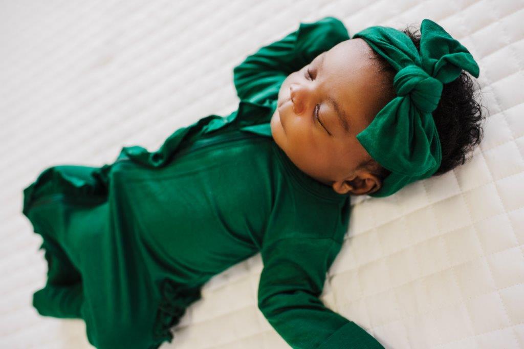 Ruffle 2 Way Zip Romper - Emerald Green Presley Couture Ruffle 2 Way Zip Romper - Emerald Green Presley Couture