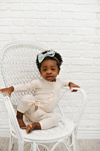 Load image into Gallery viewer, Ruffle 2 Way Zip Romper - Ribbed Oatmeal