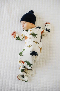 Knotted Baby Gown - Dino