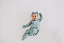 Load image into Gallery viewer, Ruffle 2 Way Zip Romper - Turquoise