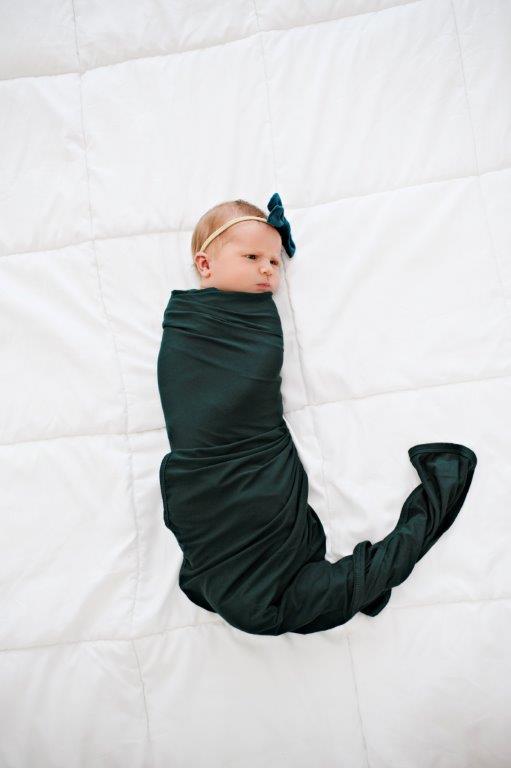 Dark green 2024 swaddle blanket