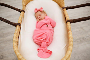 Knotted Baby Gown - Cotton Candy