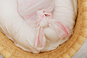 Knotted Baby Gown - Pink Marble