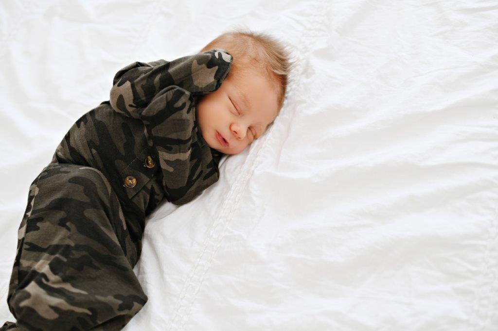 camo infant dress Knotted Baby Gown