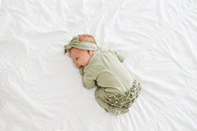 Load image into Gallery viewer, Ruffle 2 Way Zip Romper - Sage