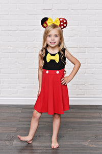 Boy Mouse (Yellow Bow) Dress