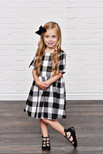 Load image into Gallery viewer, Black Gingham Dress